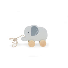 Load image into Gallery viewer, Bubble Wooden Elephant Pull Along Toy