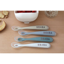 Load image into Gallery viewer, Beaba 1st Stage Silicone Spoons 4 Pack
