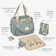 Load image into Gallery viewer, Beaba Geneva II Nappy Bag - Water Green
