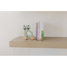 Load image into Gallery viewer, Bubble Wooden Raccoon Pull Along Toy
